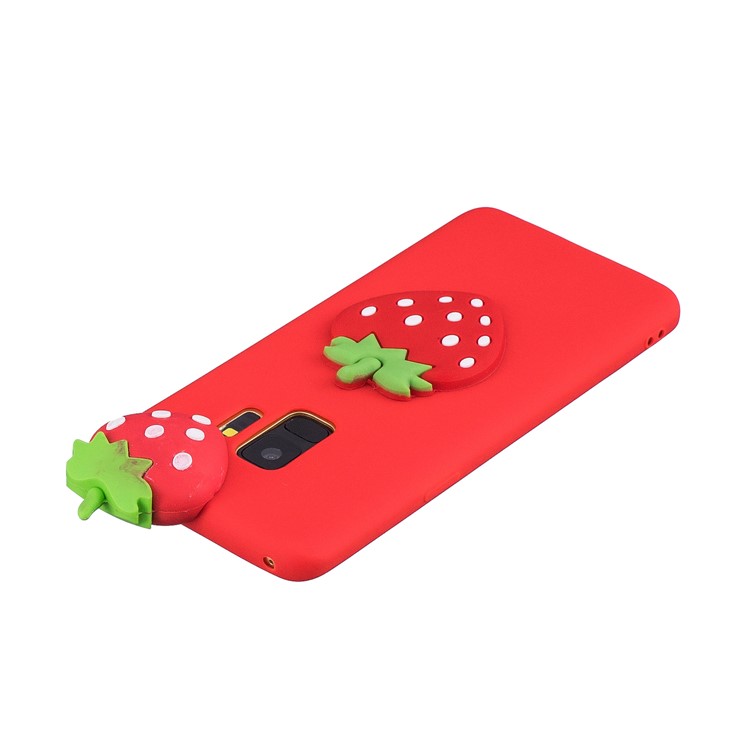 3D Pattern Soft TPU Back Shell for Samsung Galaxy S9 G960 - Strawberry-5