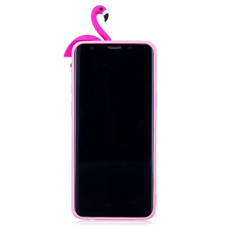 3D Pattern Soft TPU Phone Case for Samsung Galaxy S9 G960 - Flamingo-3