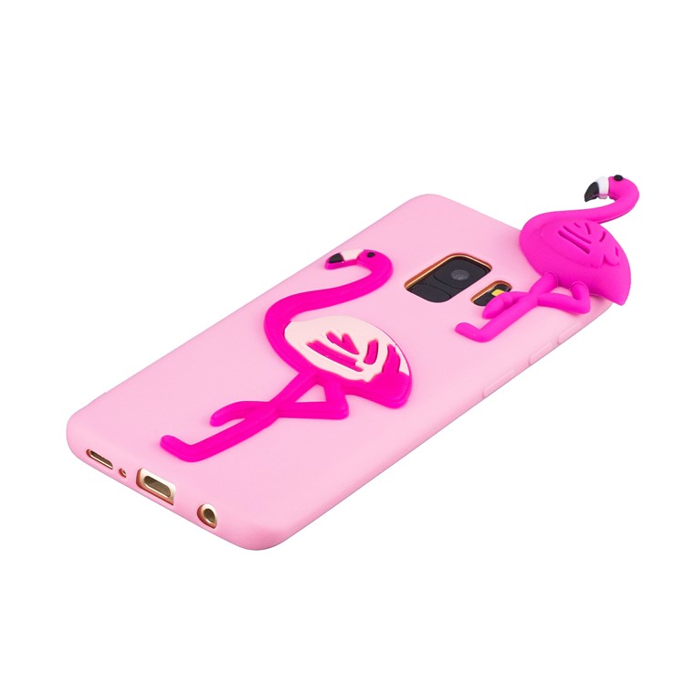 3D Pattern Soft TPU Phone Case for Samsung Galaxy S9 G960 - Flamingo-4