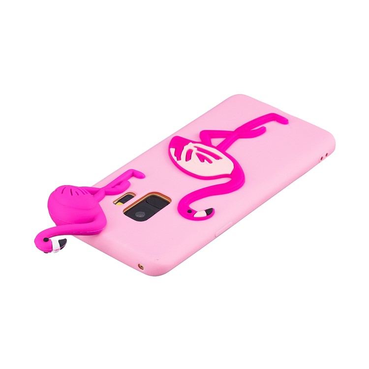 3D Pattern Soft TPU Phone Case for Samsung Galaxy S9 G960 - Flamingo-5