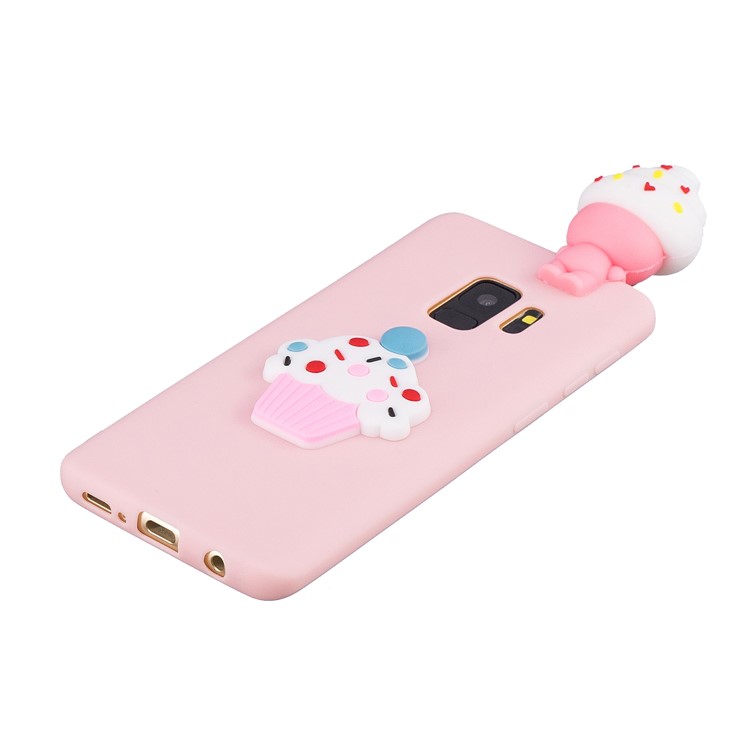 3D Pattern Soft TPU Phone Cover for Samsung Galaxy S9 G960 - Cup Cake-4