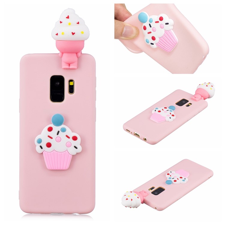 3D Pattern Soft TPU Phone Cover for Samsung Galaxy S9 G960 - Cup Cake-7