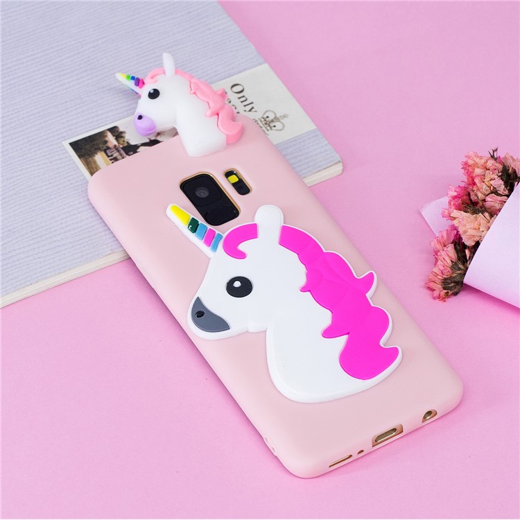 3D Pattern Soft TPU Phone Shell for Samsung Galaxy S9 G960 - Unicorn-8