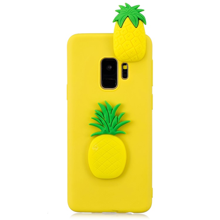 3D Pattern Soft TPU Mobile Case for Samsung Galaxy S9 G960 - Pineapple-2