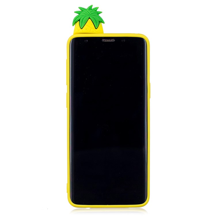 3D Pattern Soft TPU Mobile Case for Samsung Galaxy S9 G960 - Pineapple-3