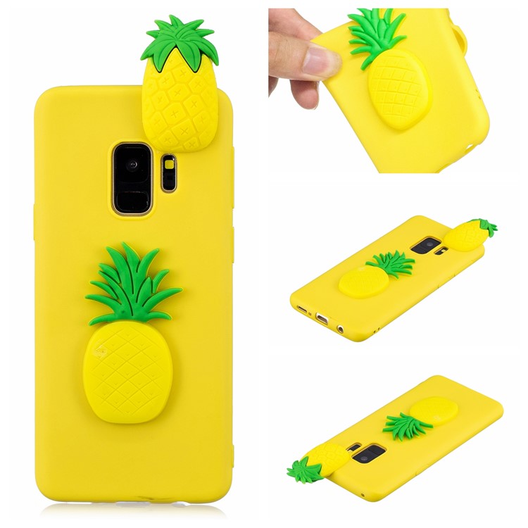 3D Pattern Soft TPU Mobile Case for Samsung Galaxy S9 G960 - Pineapple-7