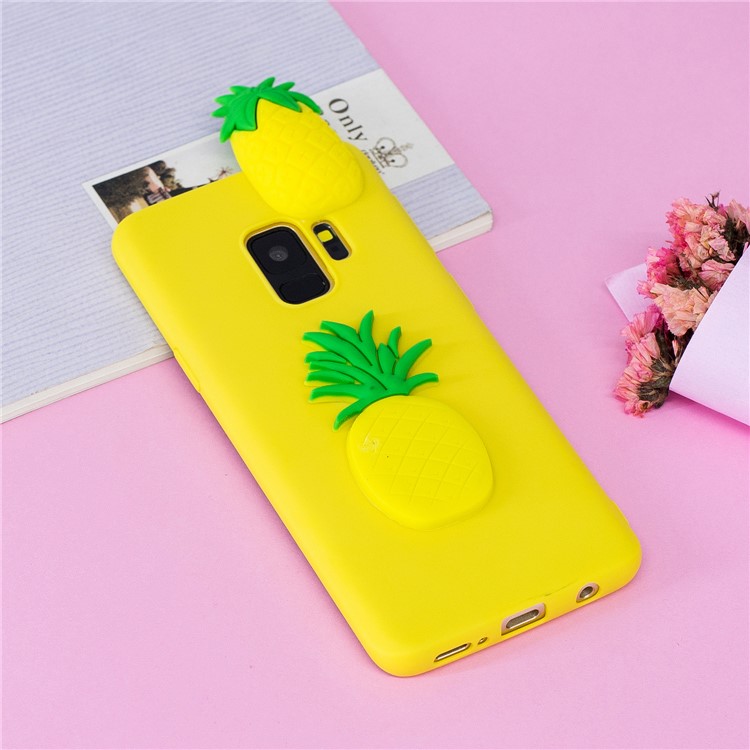 3D Pattern Soft TPU Mobile Case for Samsung Galaxy S9 G960 - Pineapple-8