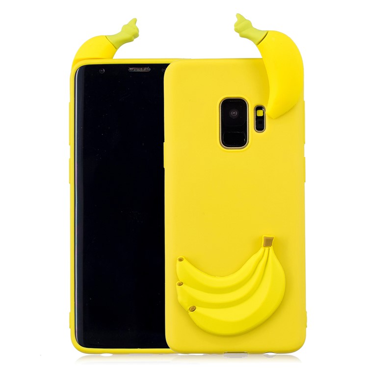 3D Pattern Soft TPU Mobile Cover for Samsung Galaxy S9 G960 - Banana-1