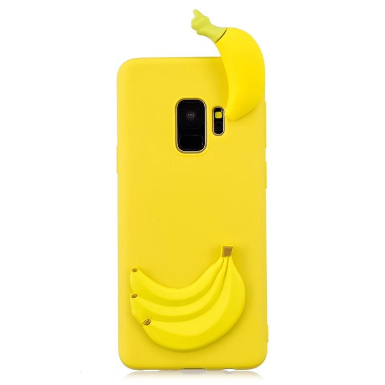 3D Pattern Soft TPU Mobile Cover for Samsung Galaxy S9 G960 - Banana-2