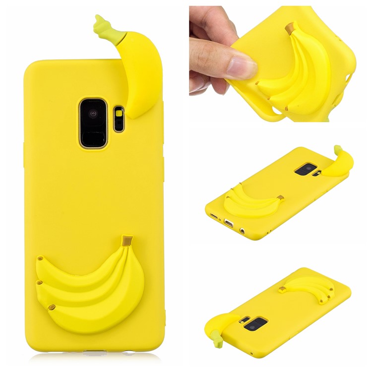 3D Pattern Soft TPU Mobile Cover for Samsung Galaxy S9 G960 - Banana-7
