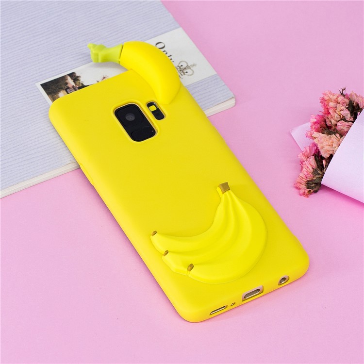 3D Pattern Soft TPU Mobile Cover for Samsung Galaxy S9 G960 - Banana-8