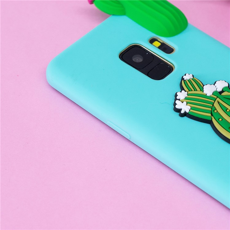 3D Pattern Soft TPU Mobile Shell for Samsung Galaxy S9 G960 - Cactus-10