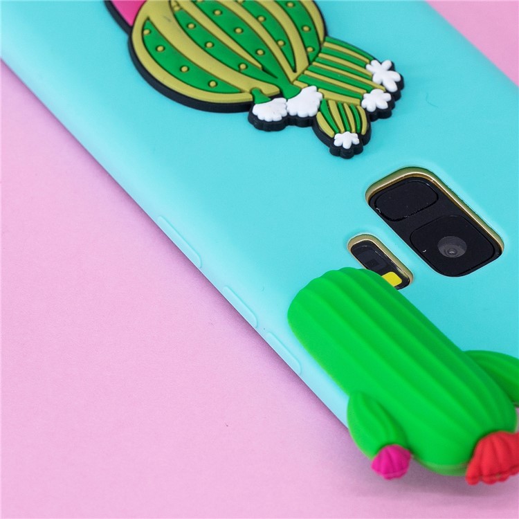 3D Pattern Soft TPU Mobile Shell for Samsung Galaxy S9 G960 - Cactus-12