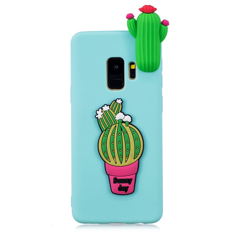 3D Pattern Soft TPU Mobile Shell for Samsung Galaxy S9 G960 - Cactus-2