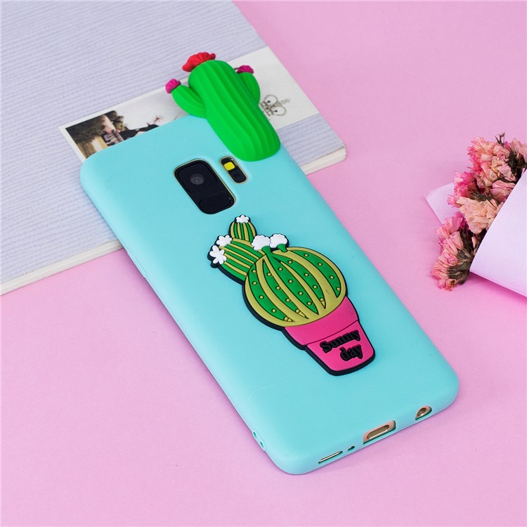 3D Pattern Soft TPU Mobile Shell for Samsung Galaxy S9 G960 - Cactus-8