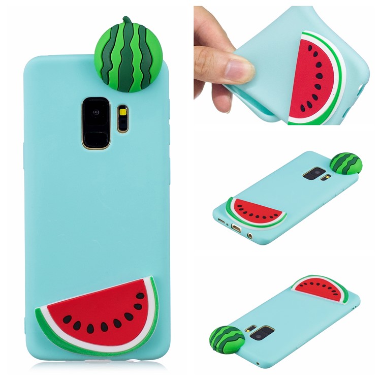 3D Pattern Soft TPU Protector Case for Samsung Galaxy S9 G960 - Watermelon-7