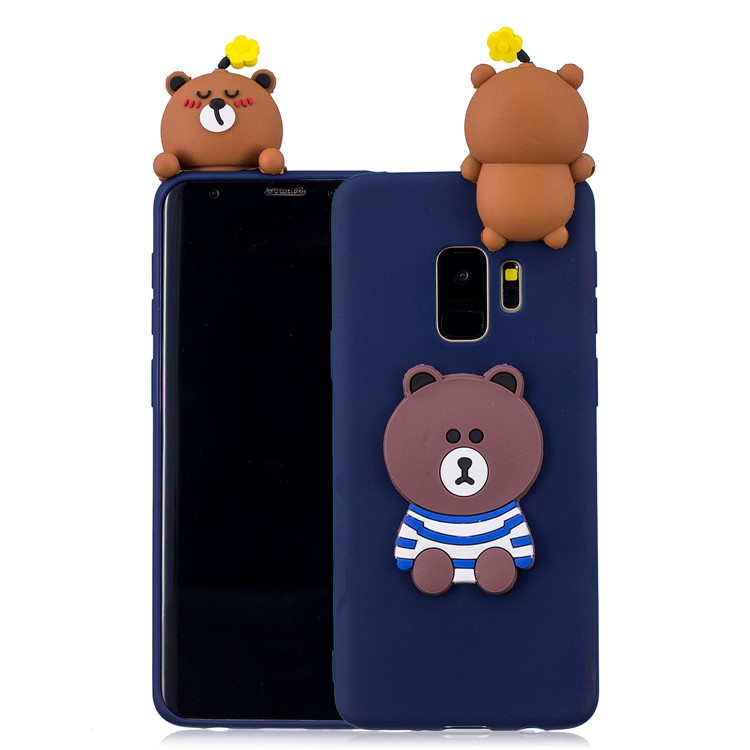 3D Pattern Soft TPU Cellphone Cover Case for Samsung Galaxy S9 G960 - Rilakkuma-1