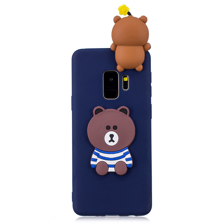3D Pattern Soft TPU Cellphone Cover Case for Samsung Galaxy S9 G960 - Rilakkuma-2
