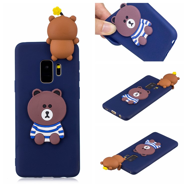 3D Pattern Soft TPU Cellphone Cover Case for Samsung Galaxy S9 G960 - Rilakkuma-7