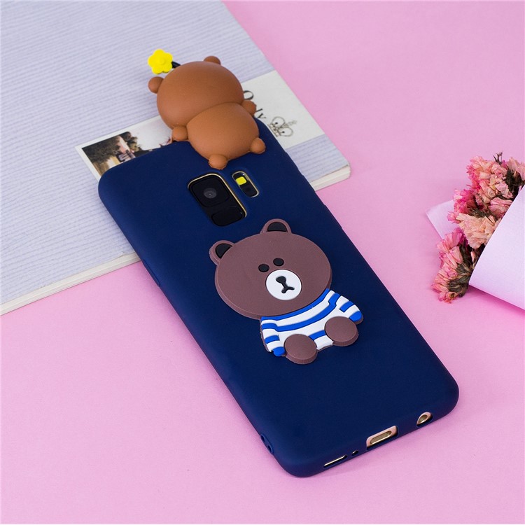 3D Pattern Soft TPU Cellphone Cover Case for Samsung Galaxy S9 G960 - Rilakkuma-8