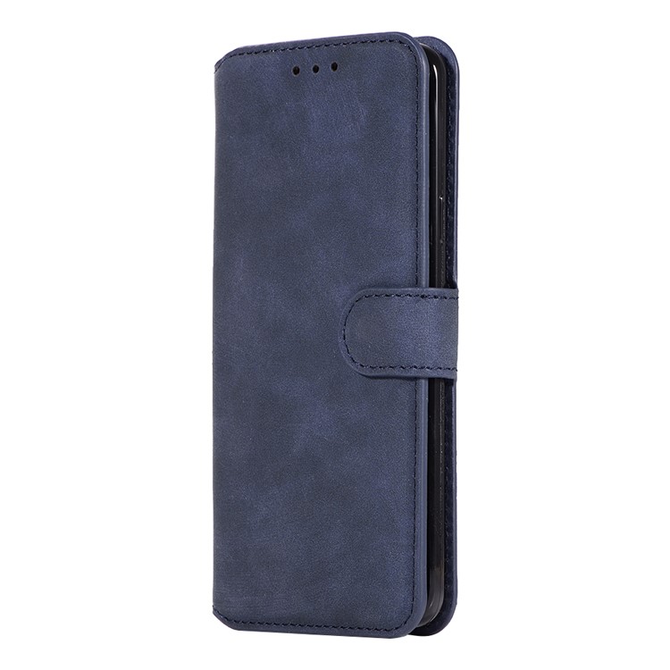 Retro Style Leather Wallet Shell Case for Samsung Galaxy S9+ SM-G965 - Dark Blue-2