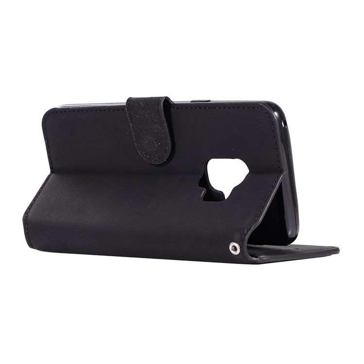 Retro Style Wallet Leather Stand Case for Samsung Galaxy S9 SM-G960 - Black-5