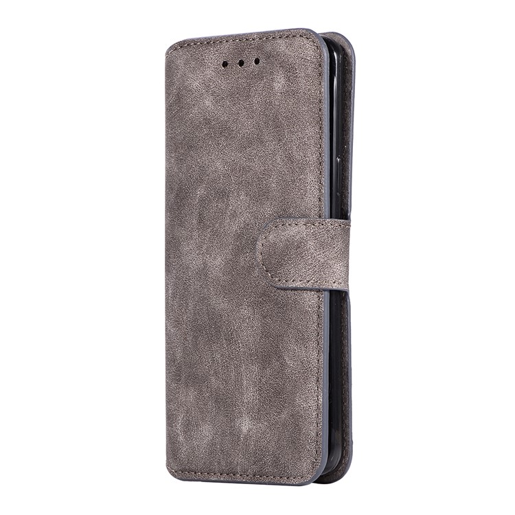 Retro Style Wallet Leather Stand Cover for Samsung Galaxy S9 SM-G960 - Grey-2