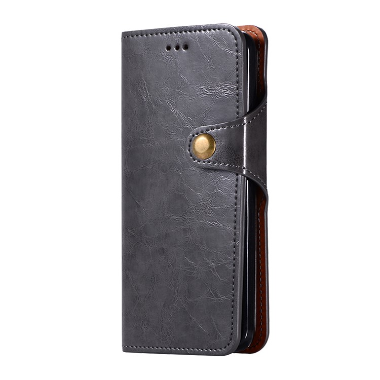 Crazy Horse PU Leather Wallet Cover + Detachable Leather Coated TPU Case for Samsung Galaxy S9 SM-G960 - Black-2