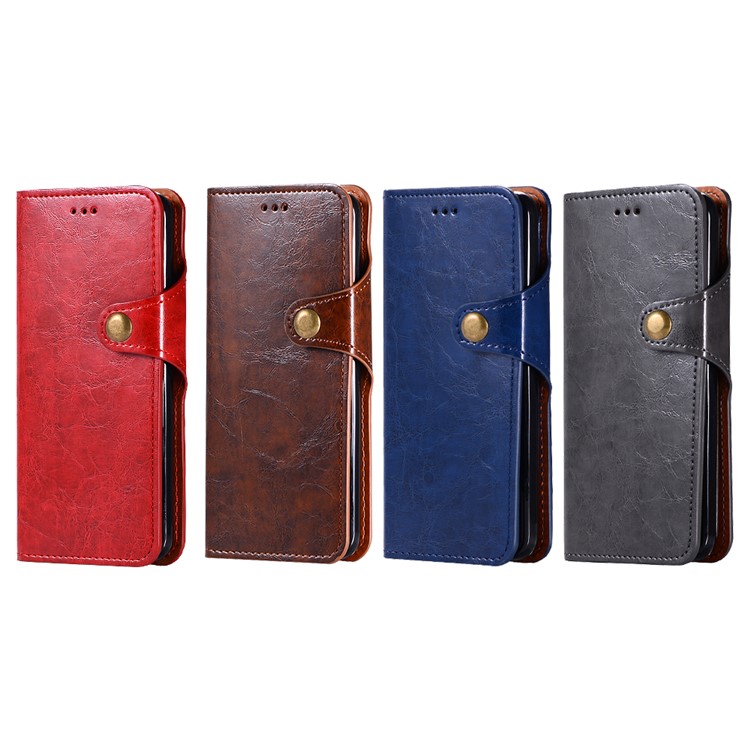 Crazy Horse PU Leather Wallet Cover + Detachable Leather Coated TPU Case for Samsung Galaxy S9 SM-G960 - Black-6