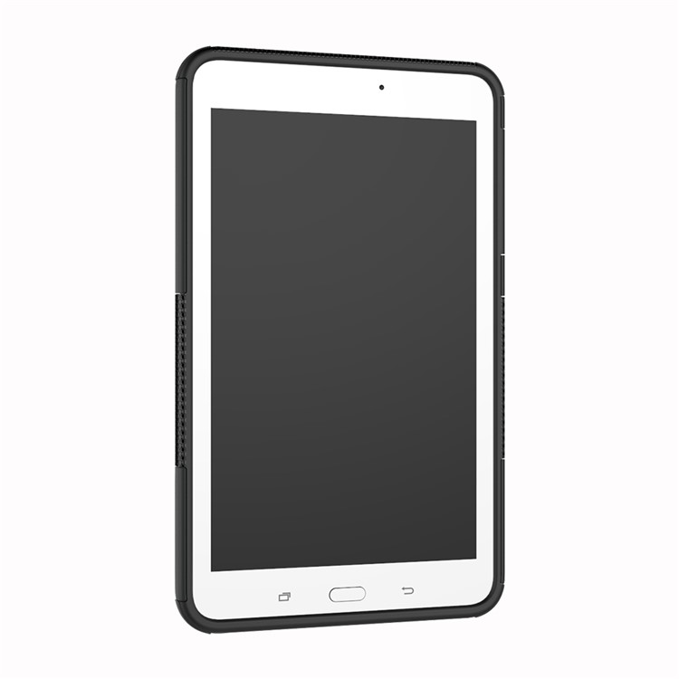 Tire Pattern Kickstand PC + TPU Hybrid Cover for Samsung Galaxy Tab E 8.0 T375 T377 - Black-3