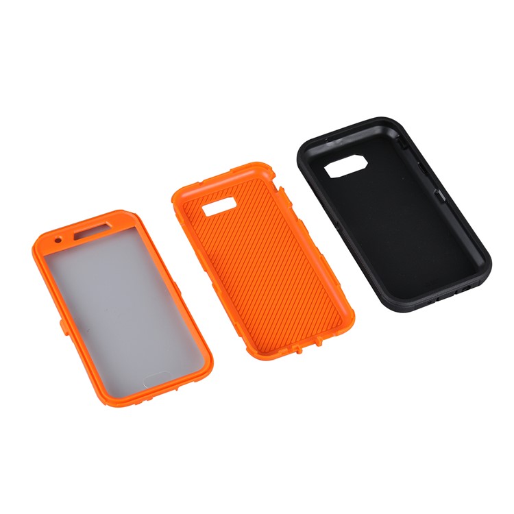 Shockproof Drop-proof Dust-proof PC + TPU Hybrid Cover for Samsung Galaxy J3 2017 US Version/J3 Emerge/J3 Prime - Black / Orange-4