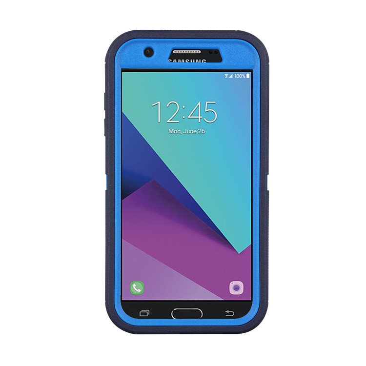 Shockproof Drop-proof Dust-proof PC + TPU Hybrid Mobile Phone Cover for Samsung Galaxy J3 2017 US Version/J3 Emerge/J3 Prime - Dark Blue-5