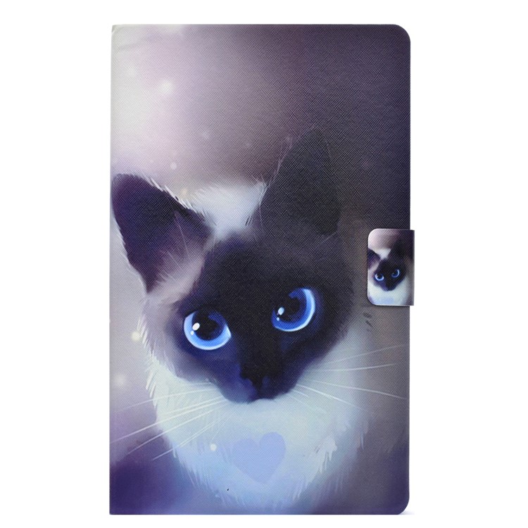 Pattern Printing Leather Stand Case for Samsung Galaxy Tab A 10.1 (2016) T580 T585 - Cute Cat-2
