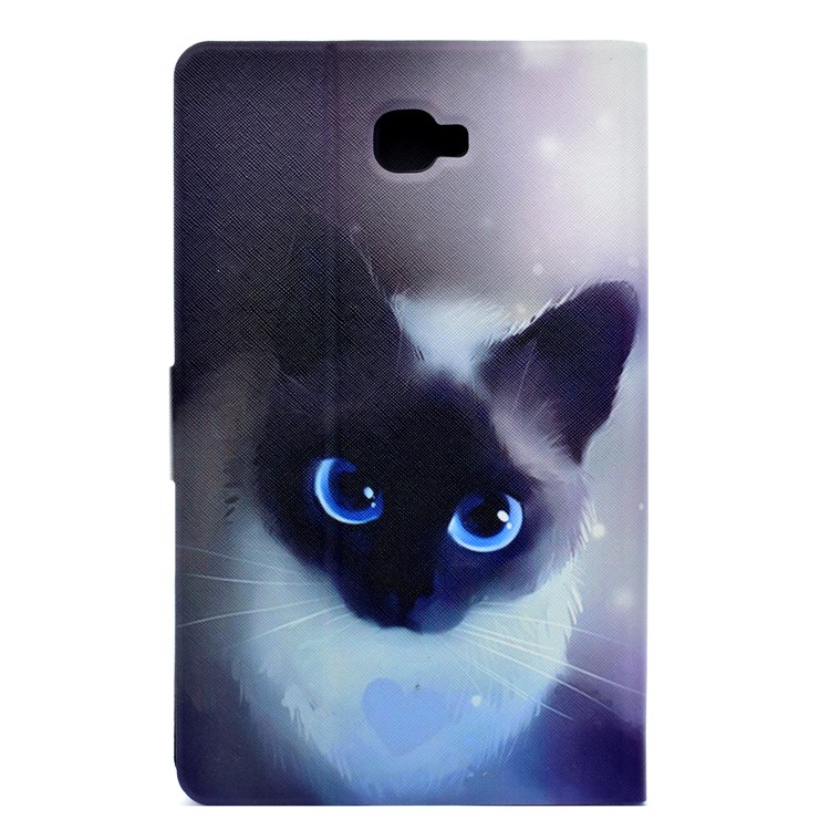 Pattern Printing Leather Stand Case for Samsung Galaxy Tab A 10.1 (2016) T580 T585 - Cute Cat-3