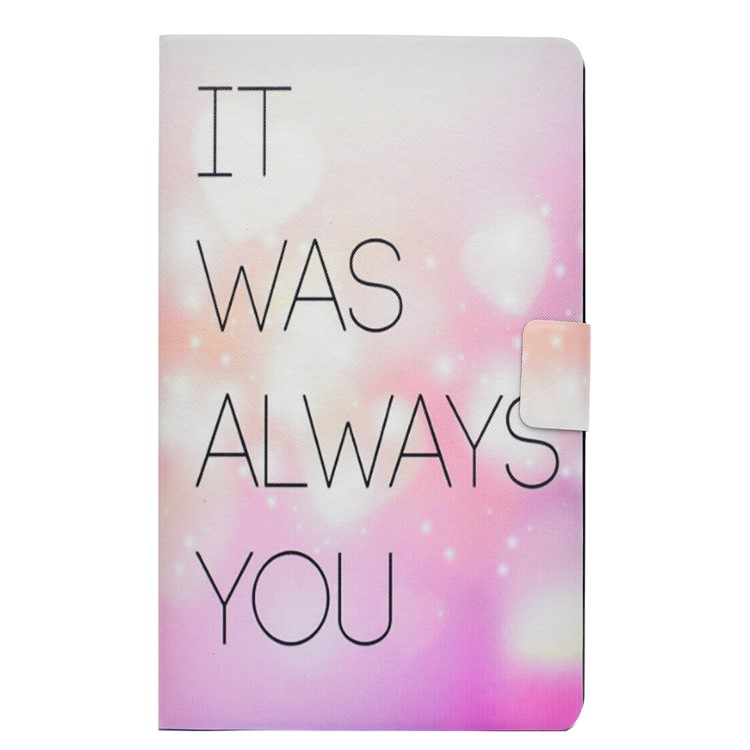 Pattern Printing Leather Stand Cover for Samsung Galaxy Tab A 10.1 (2016) T580 T585 - It Was Always You-2