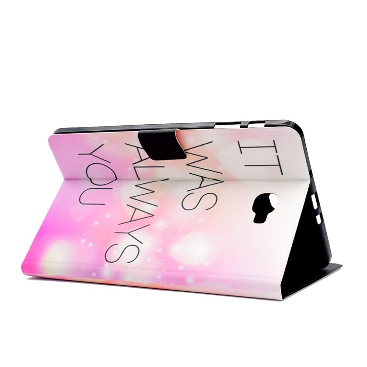 Pattern Printing Leather Stand Cover for Samsung Galaxy Tab A 10.1 (2016) T580 T585 - It Was Always You-4