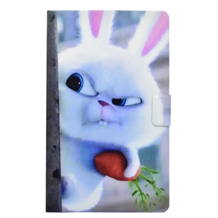 Pattern Printing Leather Protector Case for Samsung Galaxy Tab A 10.1 (2016) T580 T585 - Rabbit Holding Carrot-2
