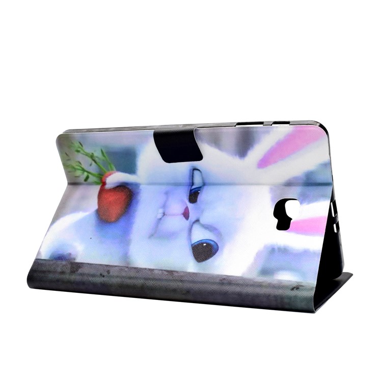 Pattern Printing Leather Protector Case for Samsung Galaxy Tab A 10.1 (2016) T580 T585 - Rabbit Holding Carrot-4