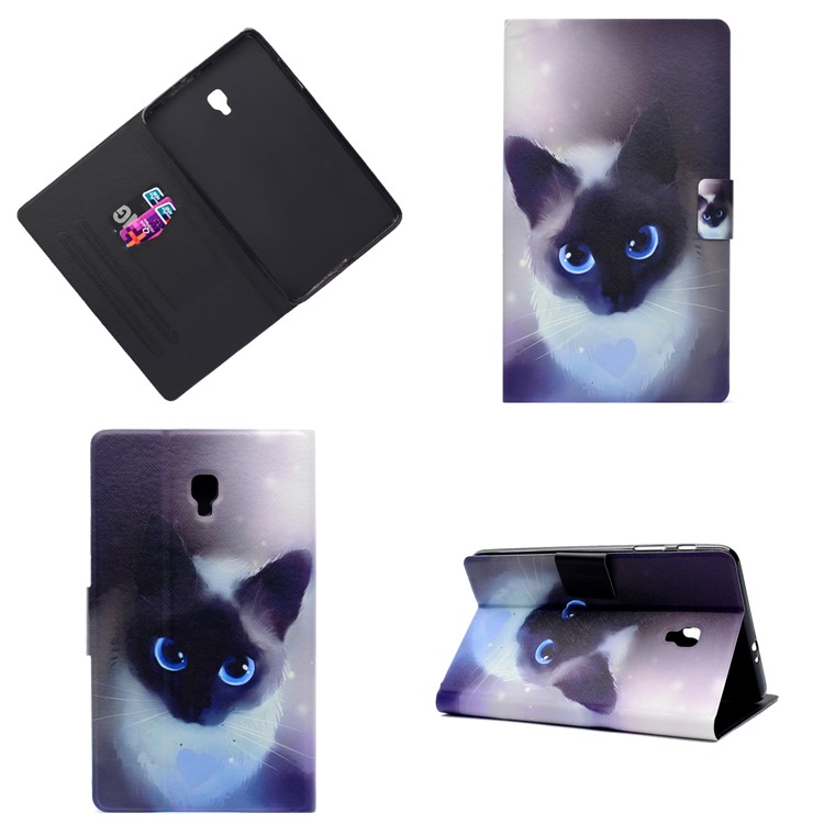Pattern Printing Leather Stand Cover for Samsung Galaxy Tab A 8.0 (2017) T380 - Cute Cat-1