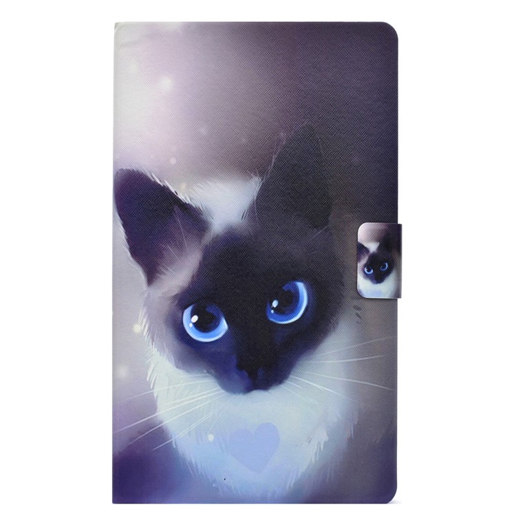 Pattern Printing Leather Stand Cover for Samsung Galaxy Tab A 8.0 (2017) T380 - Cute Cat-2