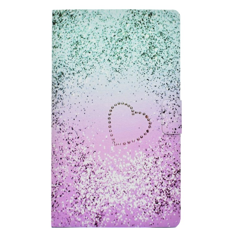 Patterned Leather Tablet Cover Case for Samsung Galaxy Tab A 8.0 (2017) T380 - Glitter and Heart-2