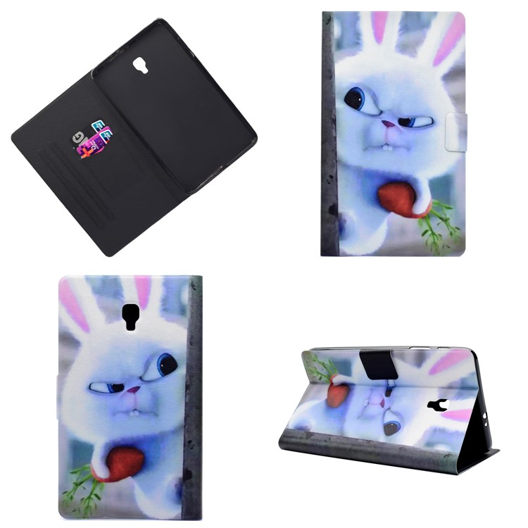 Pattern Printing Leather Protector Case for Samsung Galaxy Tab A 8.0 (2017) T380 - Rabbit Holding Carrot-1