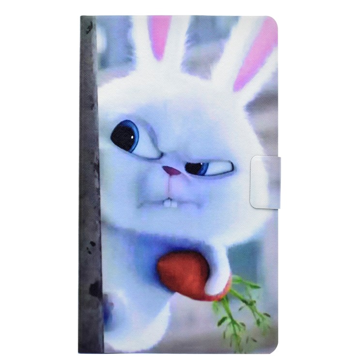 Pattern Printing Leather Protector Case for Samsung Galaxy Tab A 8.0 (2017) T380 - Rabbit Holding Carrot-2
