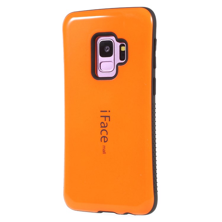 IFACE MALL PC + TPU Hybrid Cell Phone Cover for Samsung Galaxy S9 SM-G960 - Orange-1