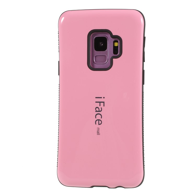 IFACE MALL PC + TPU Hybrid Cell Phone Shell for Samsung Galaxy S9 SM-G960 - Pink-2