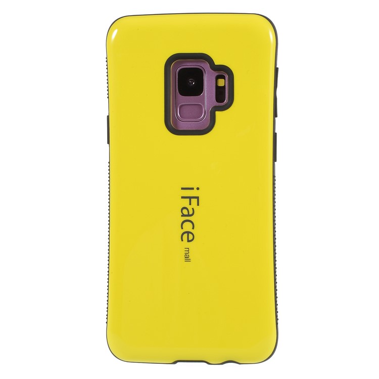 Iface Mall PC + TPU Combo Back Shell Pour Samsung Galaxy S9 SM-G960 - Jaune-2