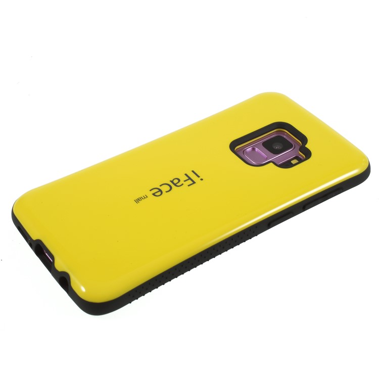 Iface Mall PC + TPU Combo Back Shell Pour Samsung Galaxy S9 SM-G960 - Jaune-3