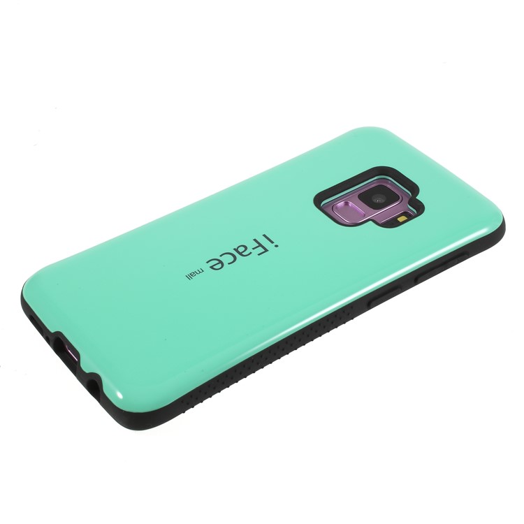 IFACE MALL Hybrid PC + TPU Phone Case Accessory for Samsung Galaxy S9 SM-G960 - Cyan-3