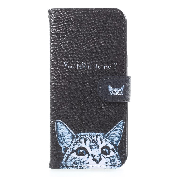 Pattern Printing Leather Wallet Stand Case for Samsung Galaxy S9 SM-G960 - You Talking to Me-3