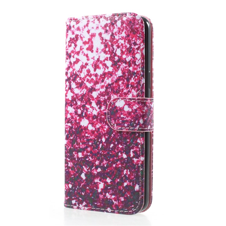 Pattern Printing Leather Protection Phone Case for Samsung Galaxy S9 SM-G960 - Rose Glitter Sequins-3